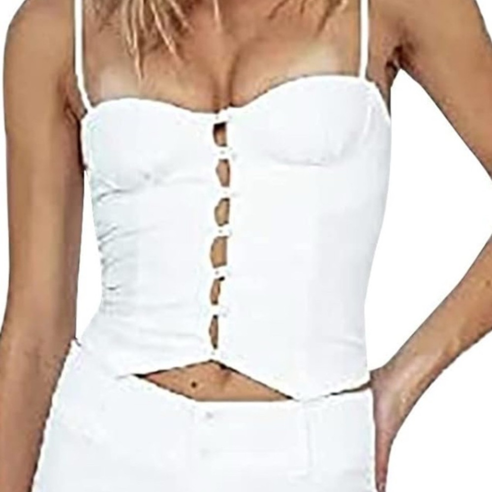 White Bustier top
